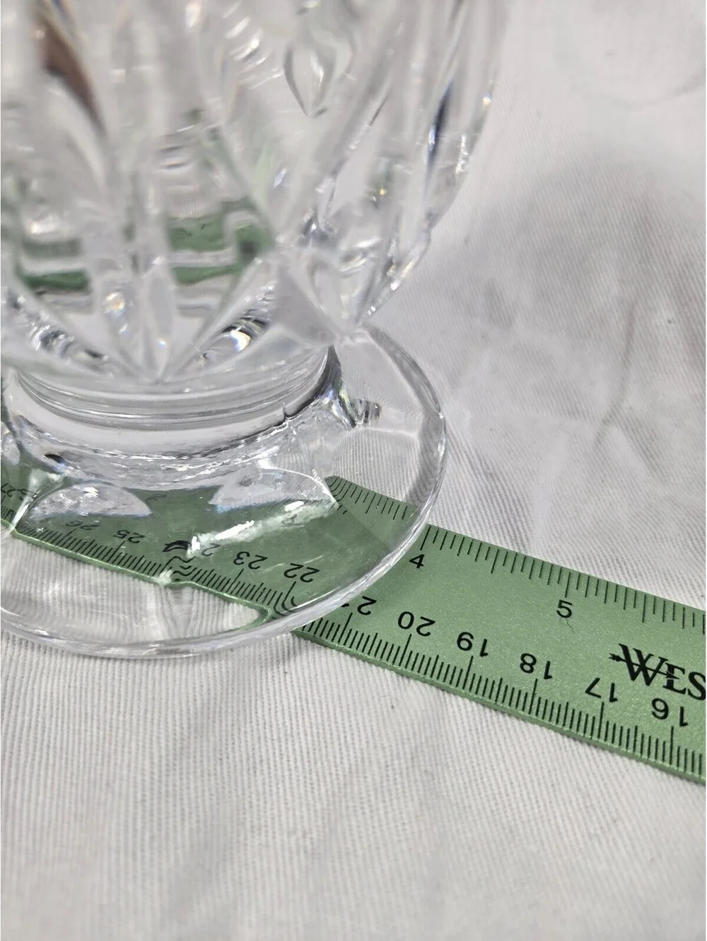 Vintage Cut Crystal Footed Vase 9.5